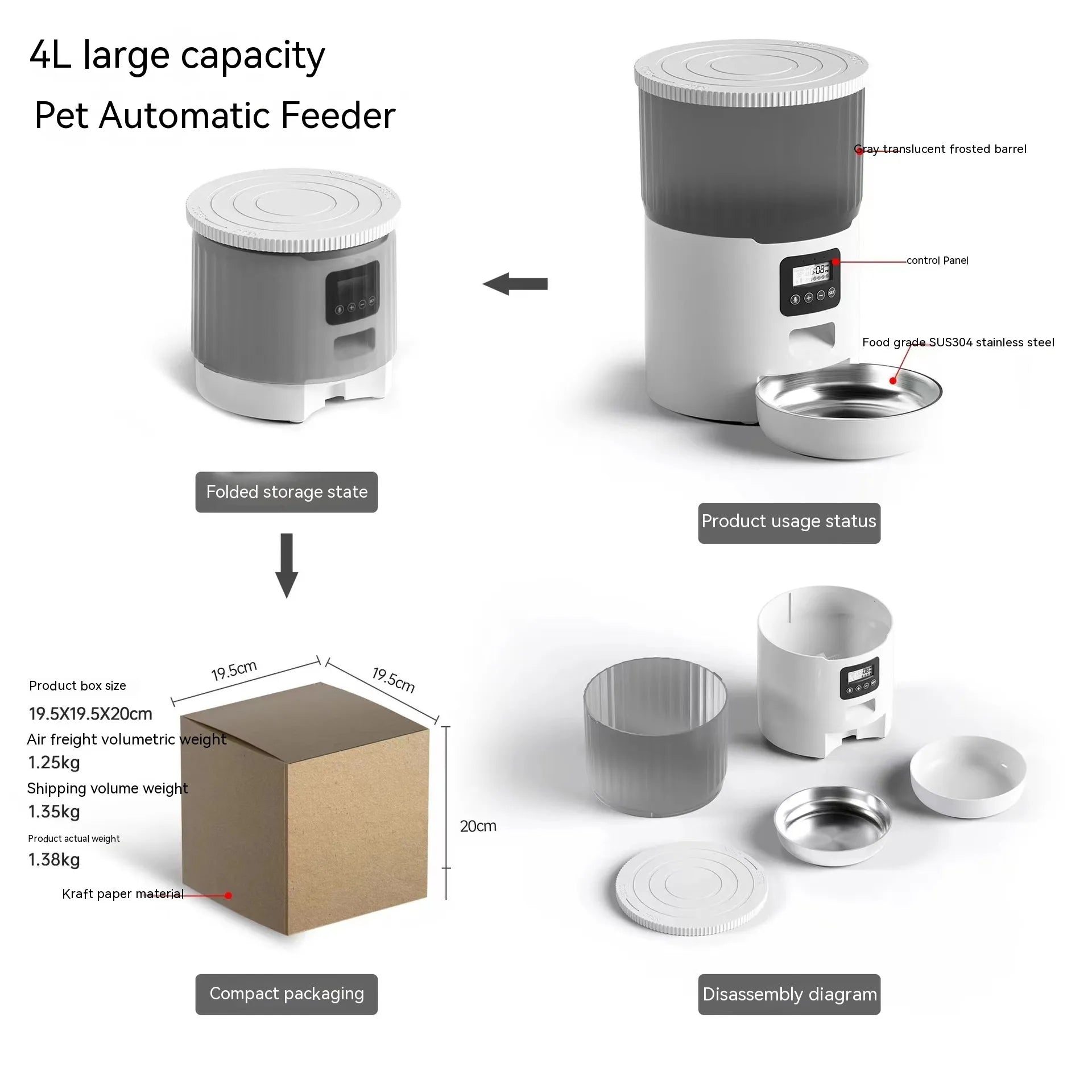 Cat Smart Dog Automatic Pet Feeder