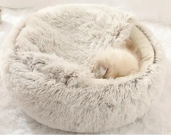 2 In 1 Long Plush Pet Bed